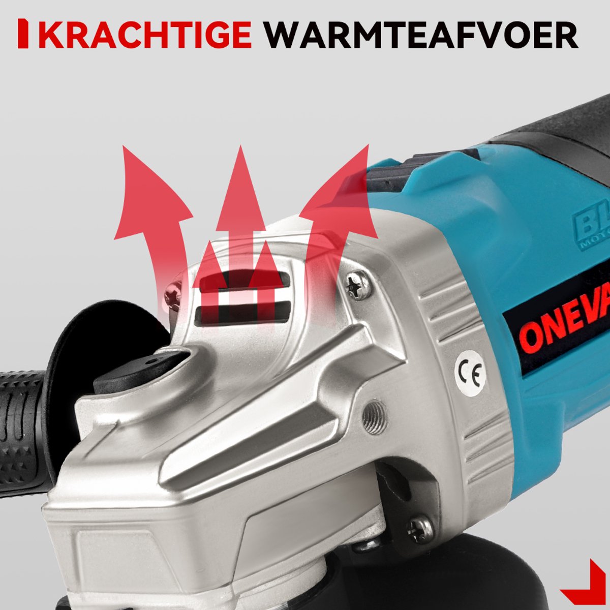 ONEVAN 125mm Borstelloze Accu Haakse Slijper, 6 Snelheden DIY Polijstmachine, Houtbewerking Polijstmachine Set – foto 4
