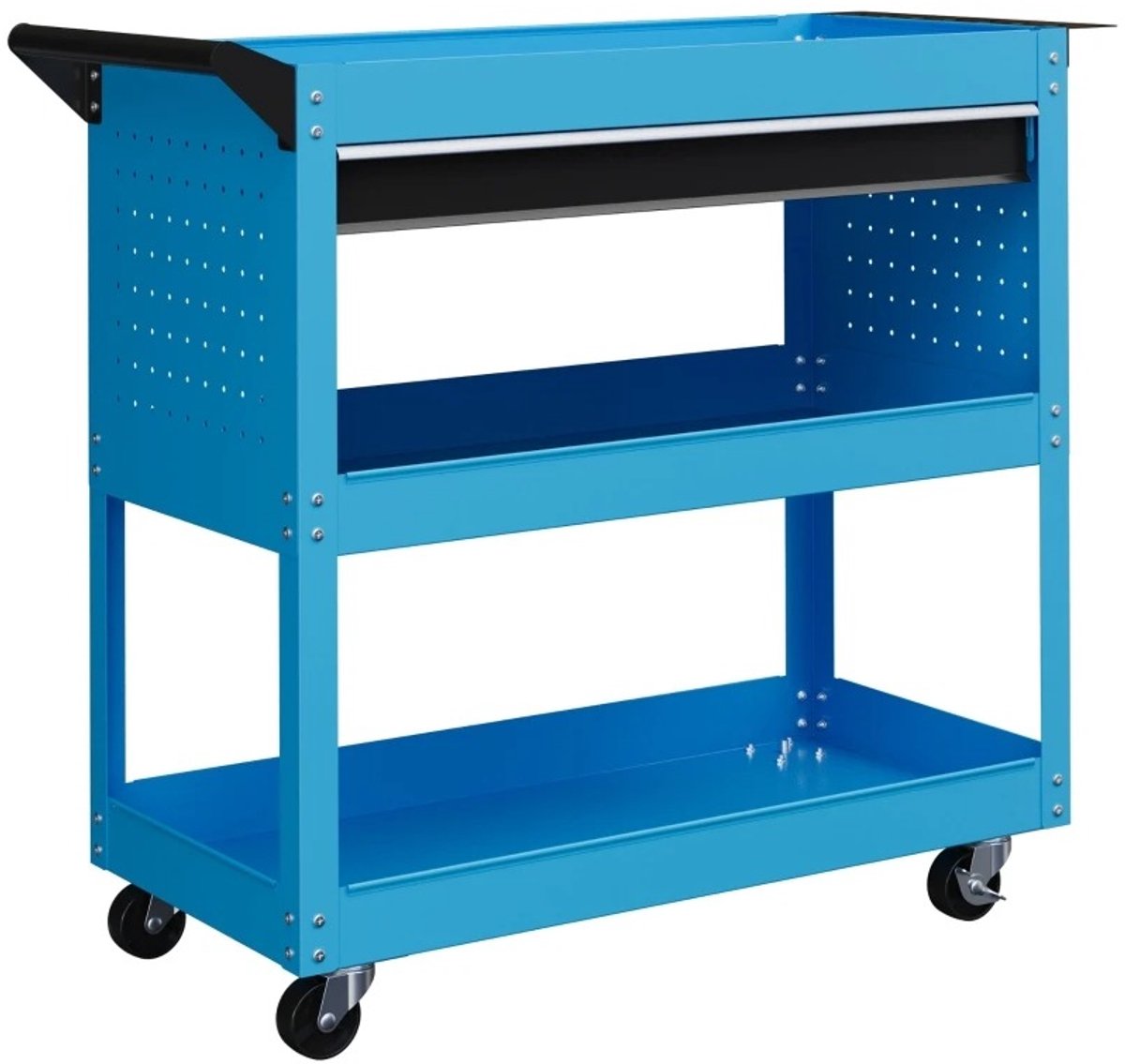 Emvae Gereedschapswagen - Verrijdbare Gereedschapstrolley - Opbergwagen voor Garage en Werkplaats - Blauw