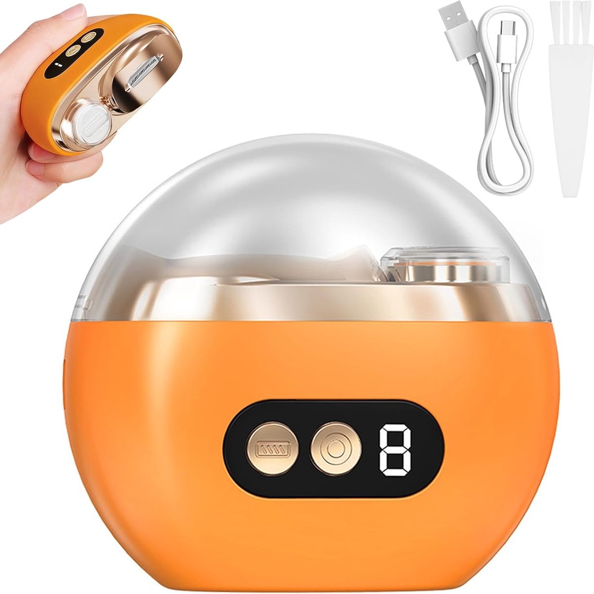 Automatische elektrische nagelknipper voor kinderen en volwassenen, 3-in-1 ontwerp, met LED-verlichting en 3 snelheden, veilig en gebruiksvriendelijk