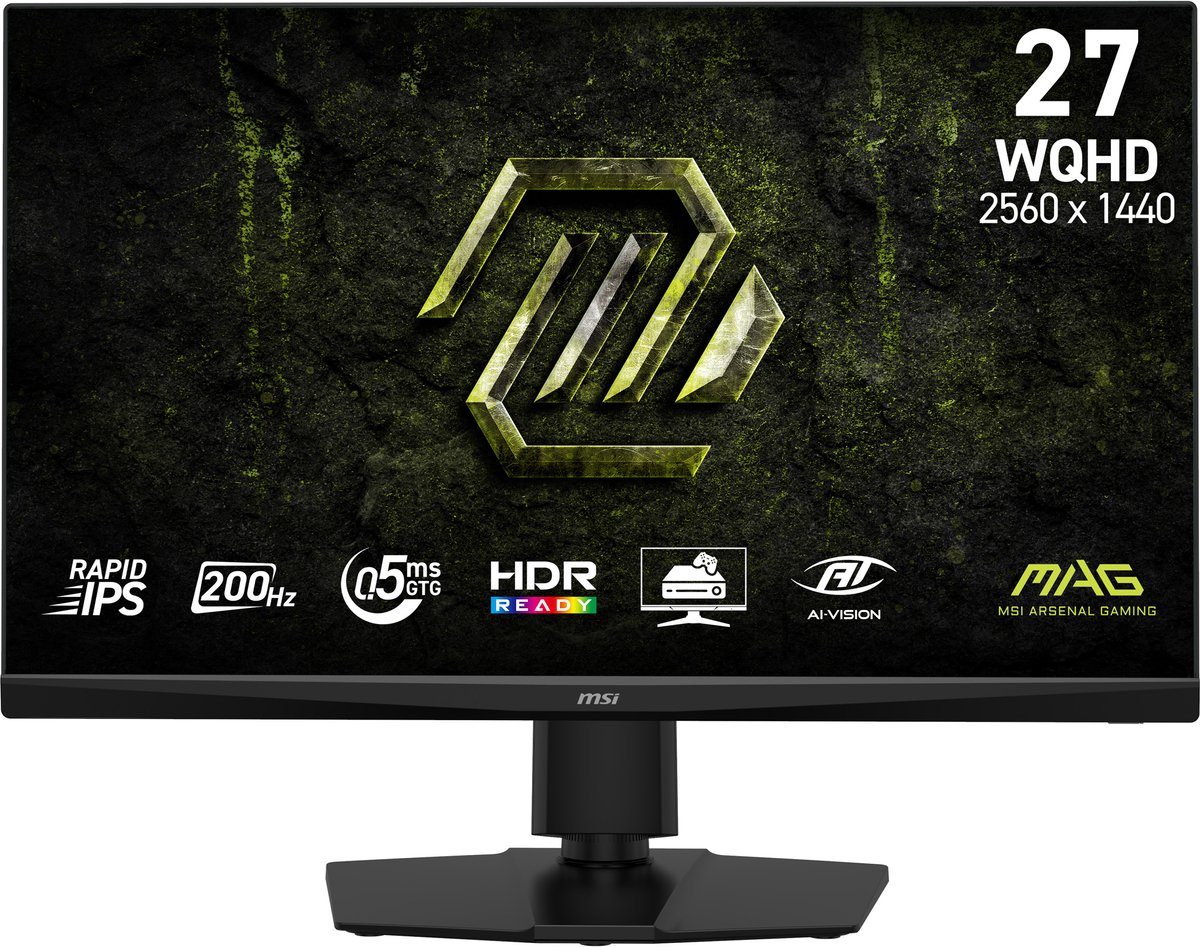 MSI MAG 272QPF E20 QHD Gaming Monitor 200Hz 27 inch - MSI Computer Europe - €157,00