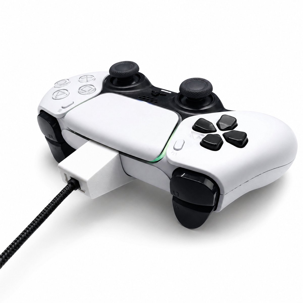 USB Cable Guard Voor PlayStation 5 Controller - DualSense Kabel Beschermer - USB-C Kabelhouder - Anti Breuk Bescherming - Gaming Accessoire - Controller Bescherming - PS5 Accessoires - Wit