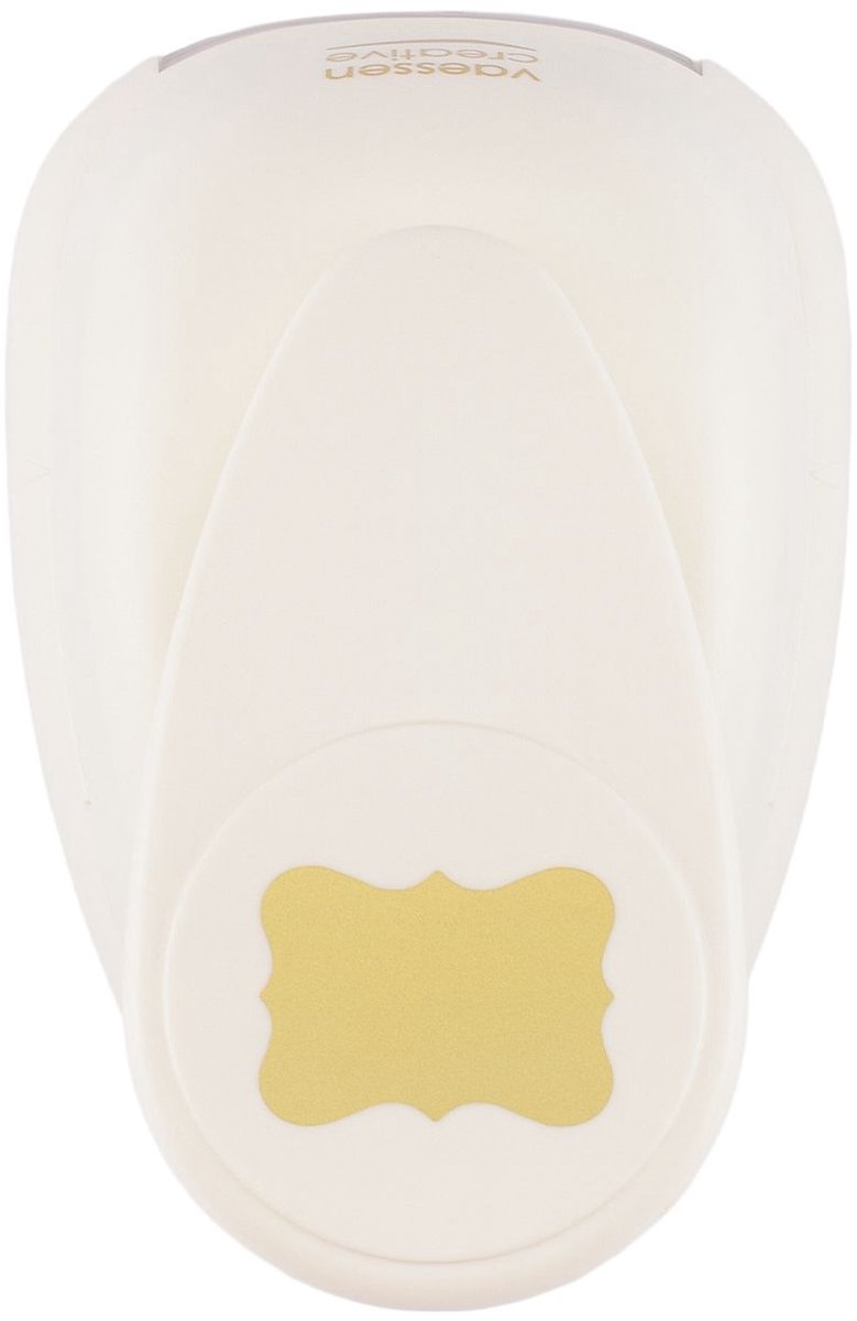 Vaessen Creative Pons - Figuurpons - Sierlijk Label - 3,2 x 4,4 cm
