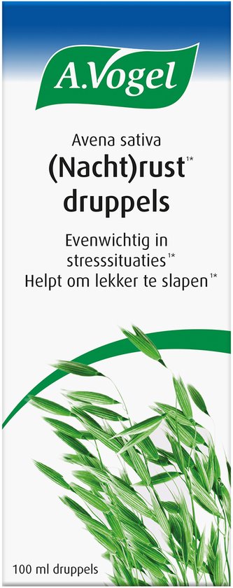 Avena sativa (Nacht)rust druppels 100 ml van A. Vogel, met groene haveraren, helpt bij stress en slapen.