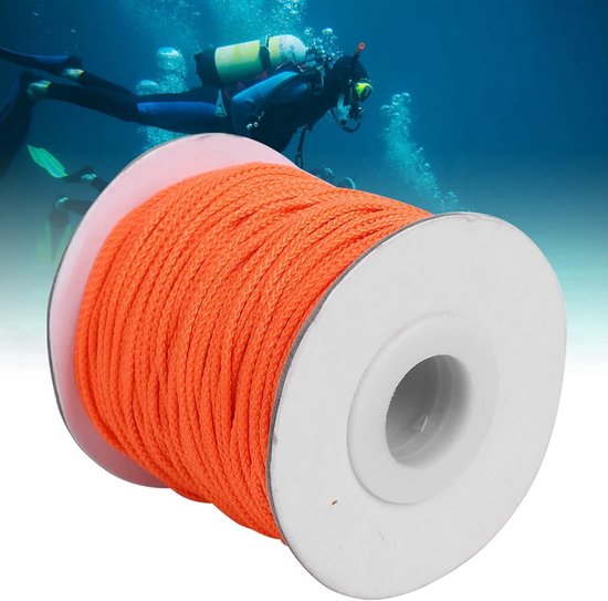 Draagbare Nylon Duiklijn Reel van 150ft voor Diepzee, Wrak en Grot Duiken met Handvat en Katrol — afbeelding 2