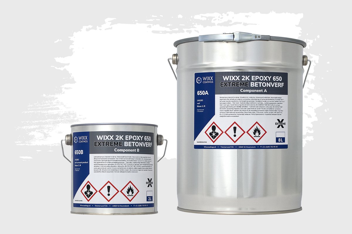 Wixx 2K Epoxy 650 Extreme Betoncoating - 10L - Wit