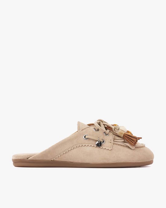 VIA VAI June Rhea Muiltjes Dames - Suède - Beige - Maat 40