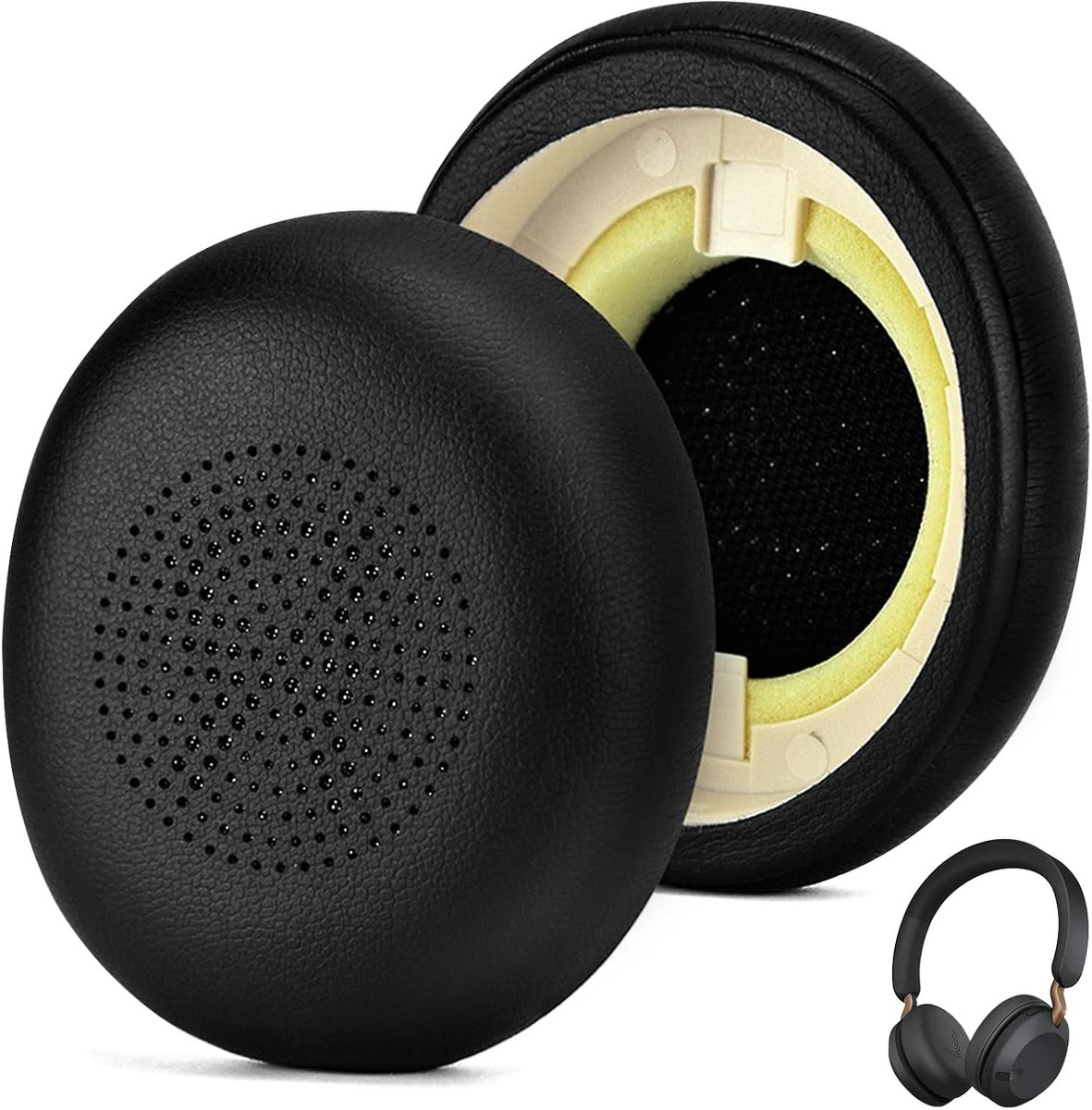 Vervangende Oorkussens Traagschuim voor On-Ear Draadloze Headsets - Zwart