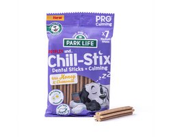 Park Life Chill-Stix Calming Dental Sticks for Dogs | Honey & Chamomile | Grain Free, 100% Natural | 7 Sticks | 180g