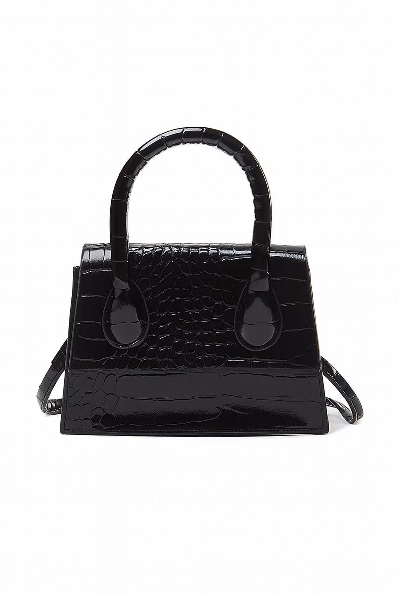 Dames Zwarte Mini Schoudertas Met Structuur Crossbody Tas Klein Formaat Omuz Çantası Met Ritssluiting Voor Dagelijks Gebruik