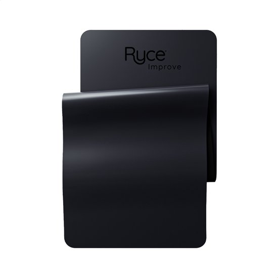 Ryce® Yogamat - PU Rubber - Pilates - Fitness - Anti Slip - Extra Dik - 183x68x0,5 cm - Zwart
