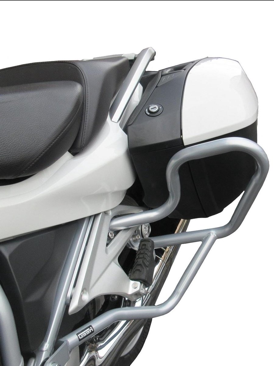 Motor Valbeugel - Frame Bescherming - Schade Voorkomen - Gepoedercoat Staal - Achterzijde - Zilver