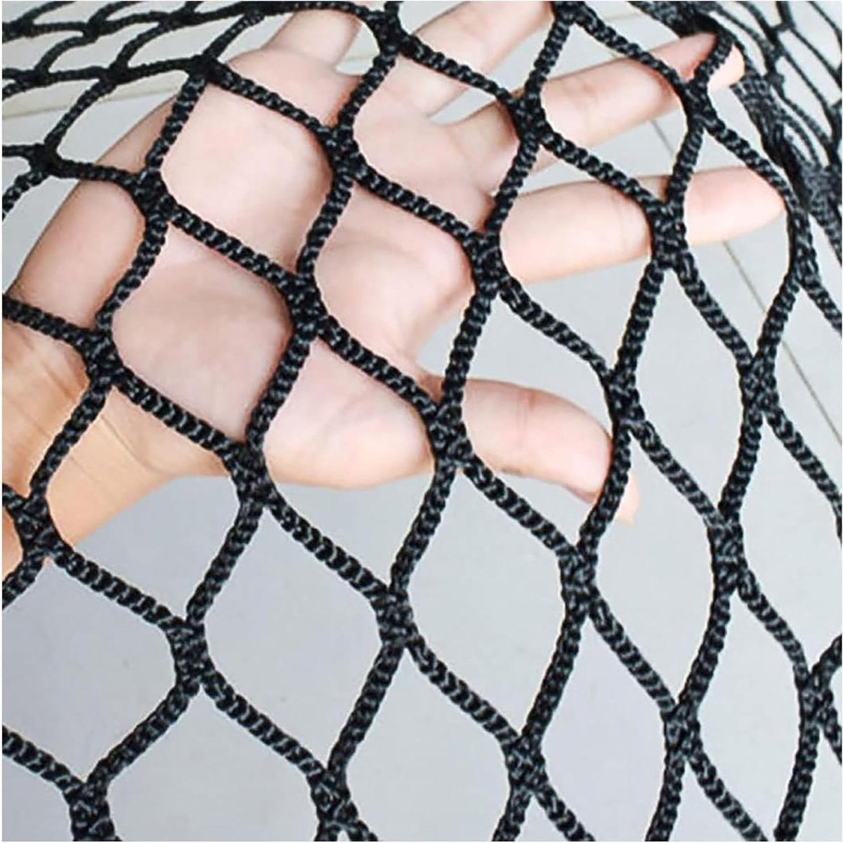 Veiligheidsnet - Beschermnet Touwnet - Kinderen Huisdieren - Knooploos Polyester - 1.5x10m - Zwart