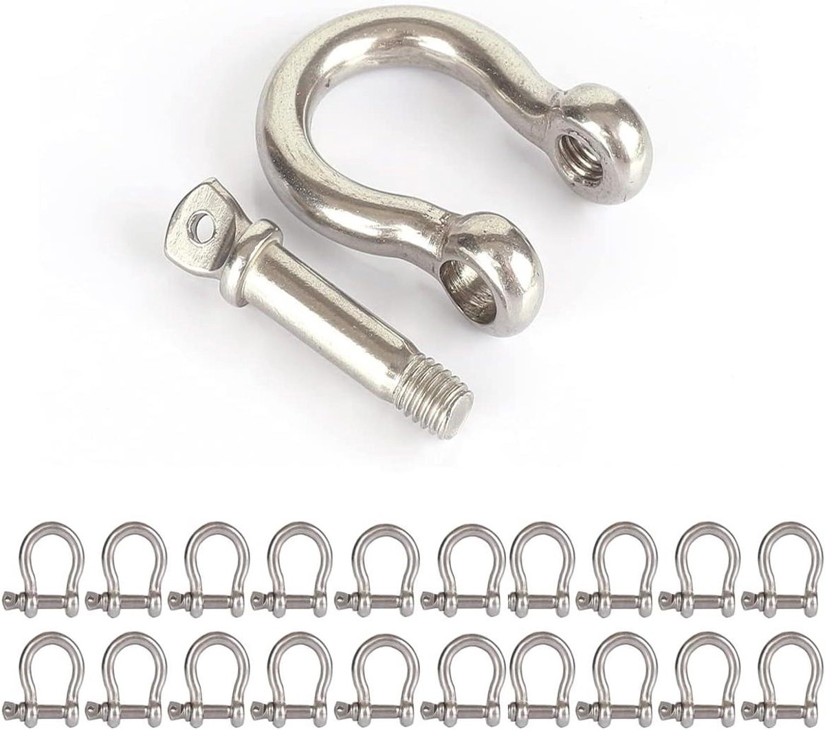 Schroefbanken - Kettinghaken - Kettingen Bevestigen - Heavy Duty Boogvorm - 635 mm M6 - Zilverkleurig