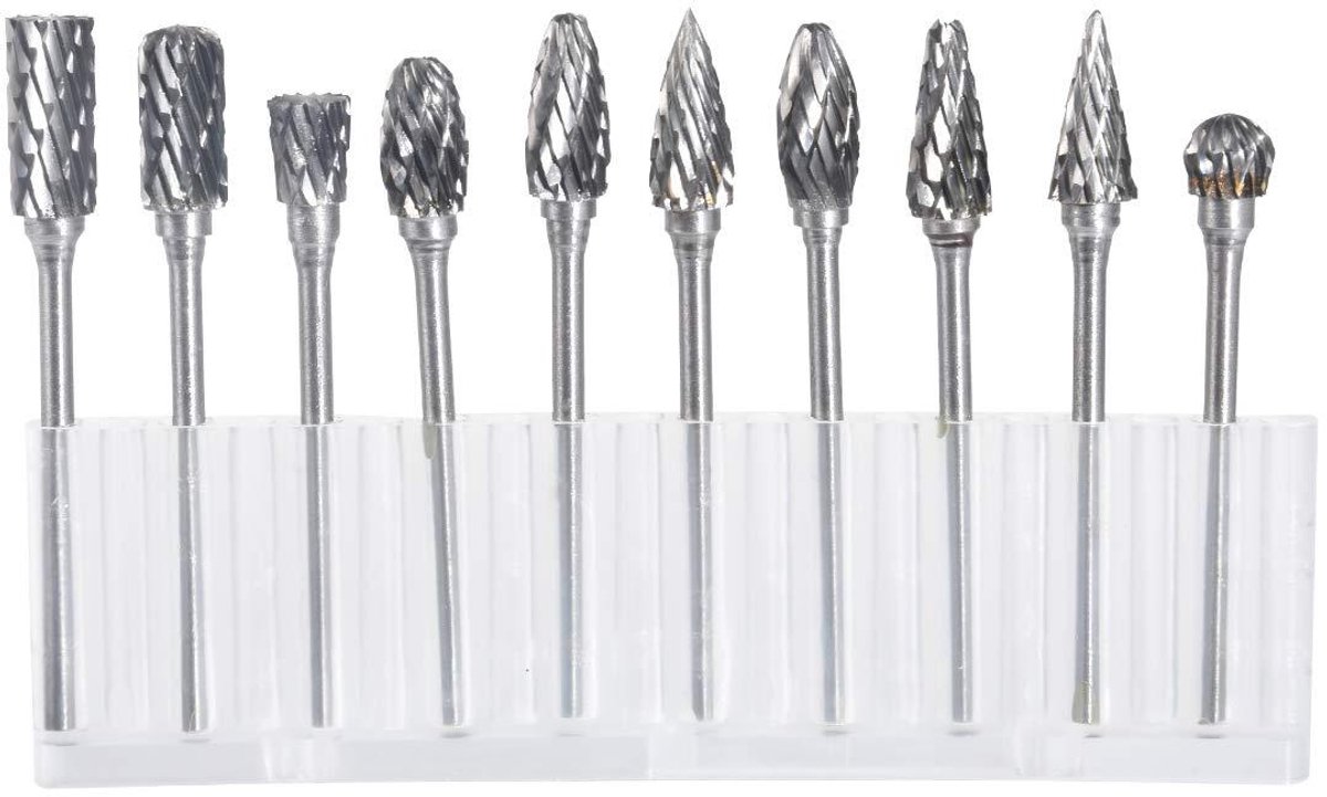 HSS Freeset - Metaalvijlen - Metaal Bewerken - Wolfraamcarbide - 10 stuks - Zilver