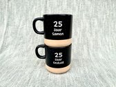 Mokken set - 25 jaar getrouwd - 25 jaar getrouwd versiering - 25 jaar getrouwd cadeau - 25 jaar huwelijk - Zilveren huwelijk - 25 jaar huwelijk cadeau - Trouwdag - Trouwdag cadeau - Huwelijkscadeau - Trouwdag jubileum - Jubileum huwelijk