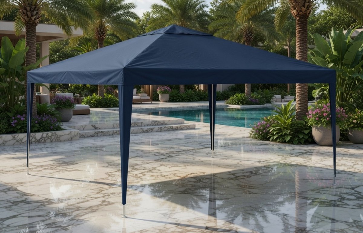 Luxe Tuinpaviljoen & Partytent 4x6 m – Waterdicht, UV-bestendig Outdoor Gazebo met Stabiel IJzeren Frame – Gemakkelijk te Monteren – MedaHomeStore