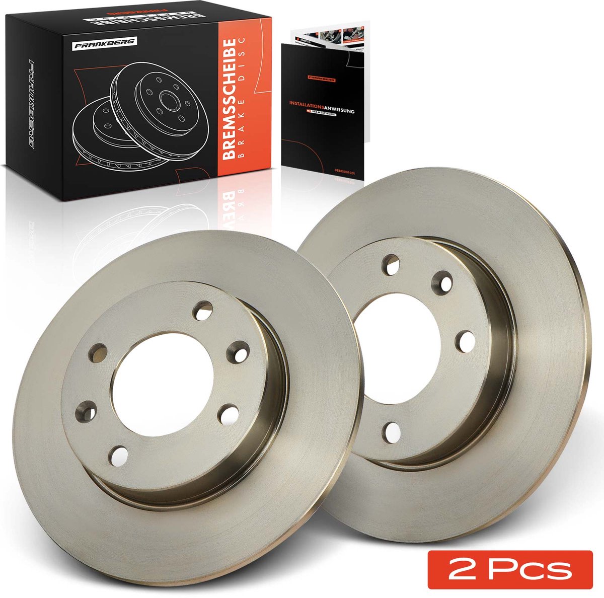 Frankberg 2x Remschijven Achteras voor Peugeot