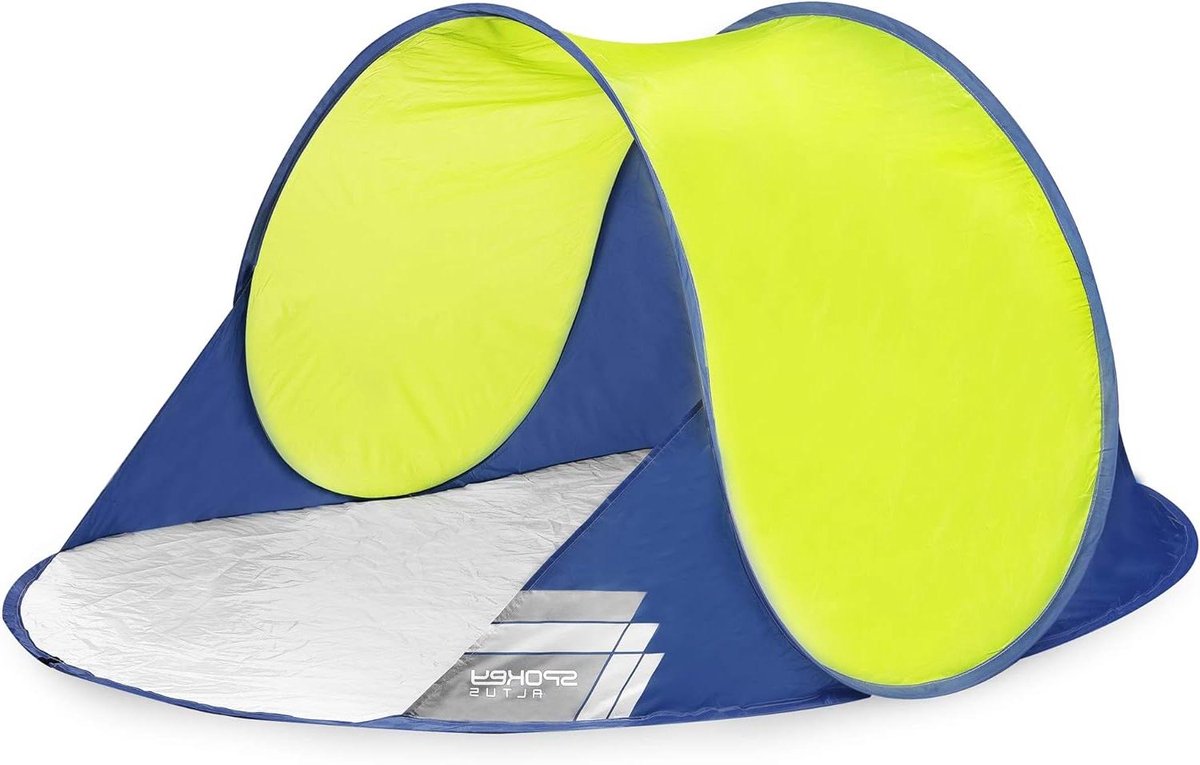 Strandtent Pop-up - Zonnescherm Windscherm - Bescherming tegen zon - Waterdichte bodem - 195 x 100 x 85 cm - Groen