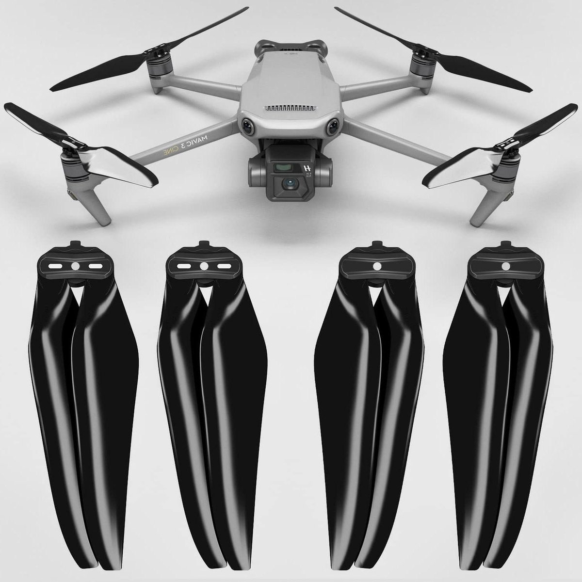 Drone Propellers - Drone Onderdelen - Stil Vliegen - Geluidsreductie - 4 stuks - Zwart
