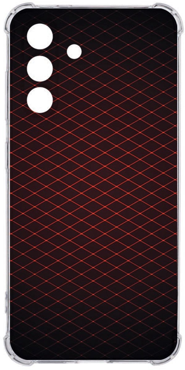 Back Cover Samsung Galaxy A36 Geruit Rood TPU Valbestendig