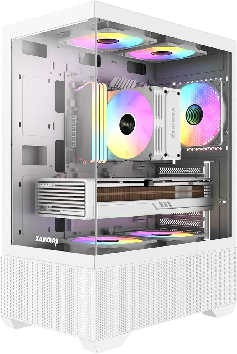 ATX Mid Tower Behuizing - Computer Case PC - Componenten Tonen - Panoramisch 270° Zicht