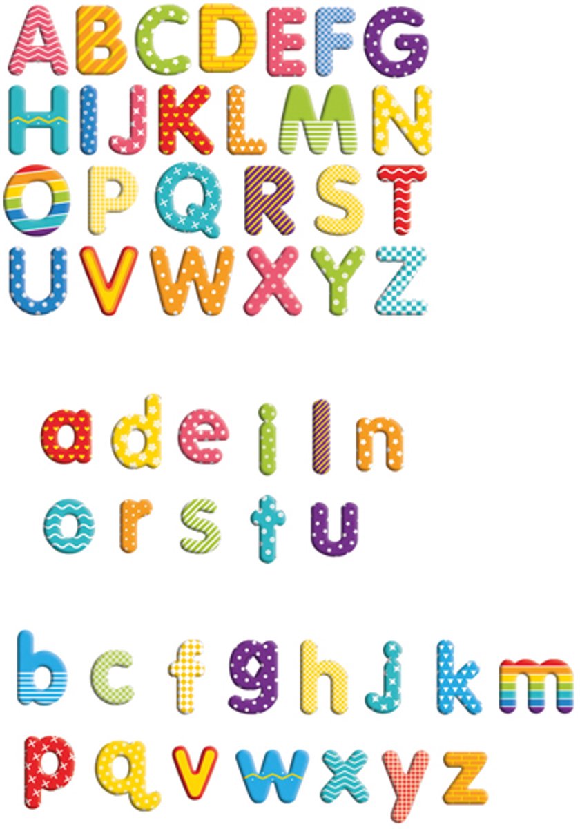Eduplay magnetische letters educatief speelgoed in bewaarbox 100 stuks.