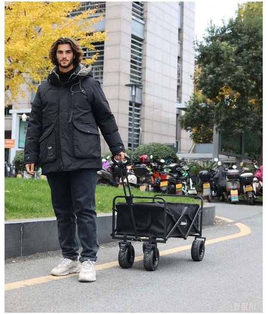 Outdoor bolderwagen opvouwbaar zwart - speelgoedwagen voor buiten. van Merkloos — afbeelding 3