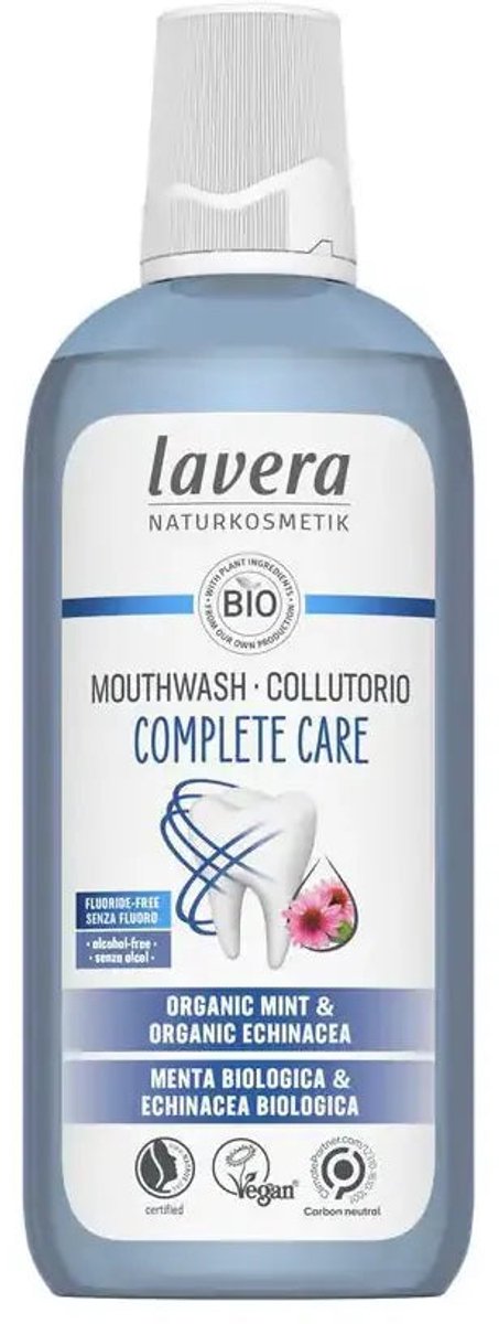 Lavera Mondwater complete care fluoridevrij bio 400 Milliliter
