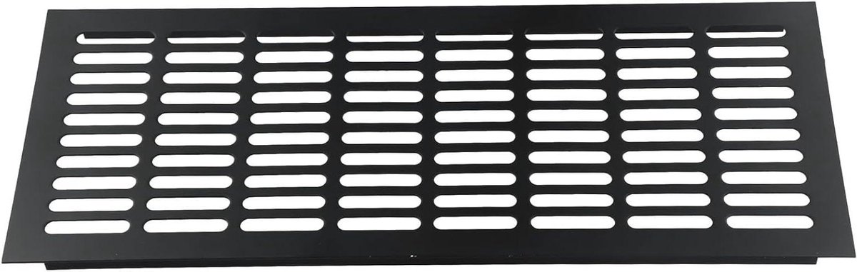 Aluminium Ventilatiehoes - Ventilatierooster Kast - Luchtcirculatie Verbeteren - Corrosiebestendig Waterdicht - 150 x 400 mm - Zwart