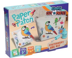 Paulinda knutselset etui versieren met papier en lijm voor kinderen.