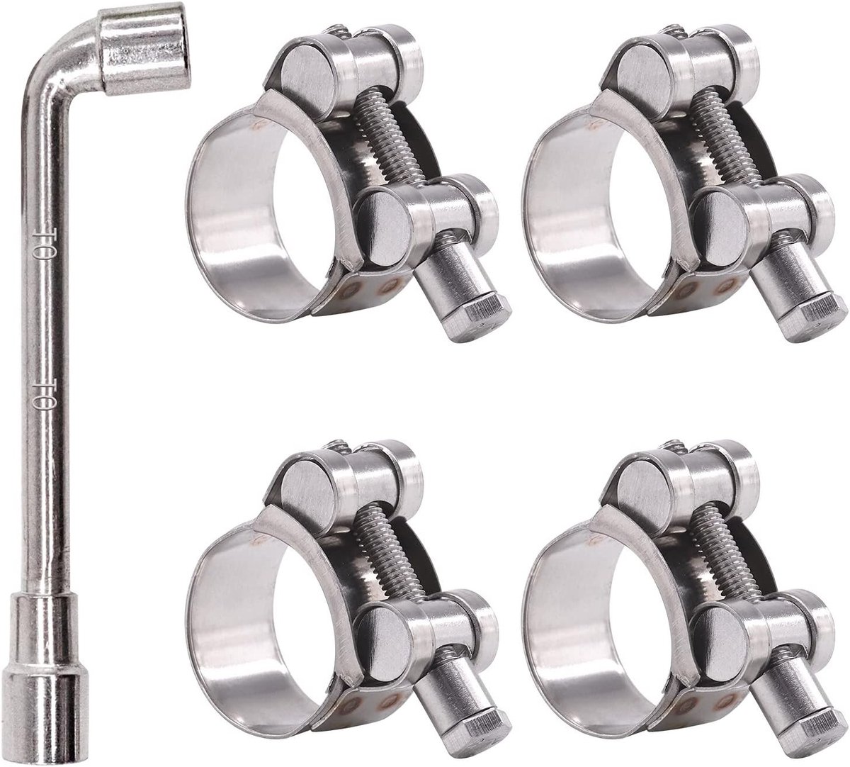 Verstelbare RVS T-Bolt Slangklemmen 29-31mm - Heavy Duty Slangbevestiging voor 1.1"-1.2" Diameter Slangen