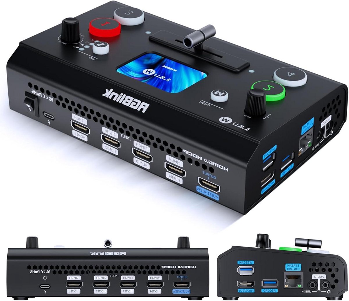Videoschakelaar - Switcher Streamen - Livestream Multi Camera - 2.1 Inch Touchscreen - 4K HDMI - mini V3