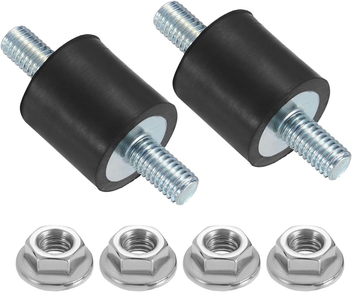 Rubberen buffers - Trillingsdempers - Machine stabiliseren - Verzinkt staal - M5 x 10 mm - Zwart