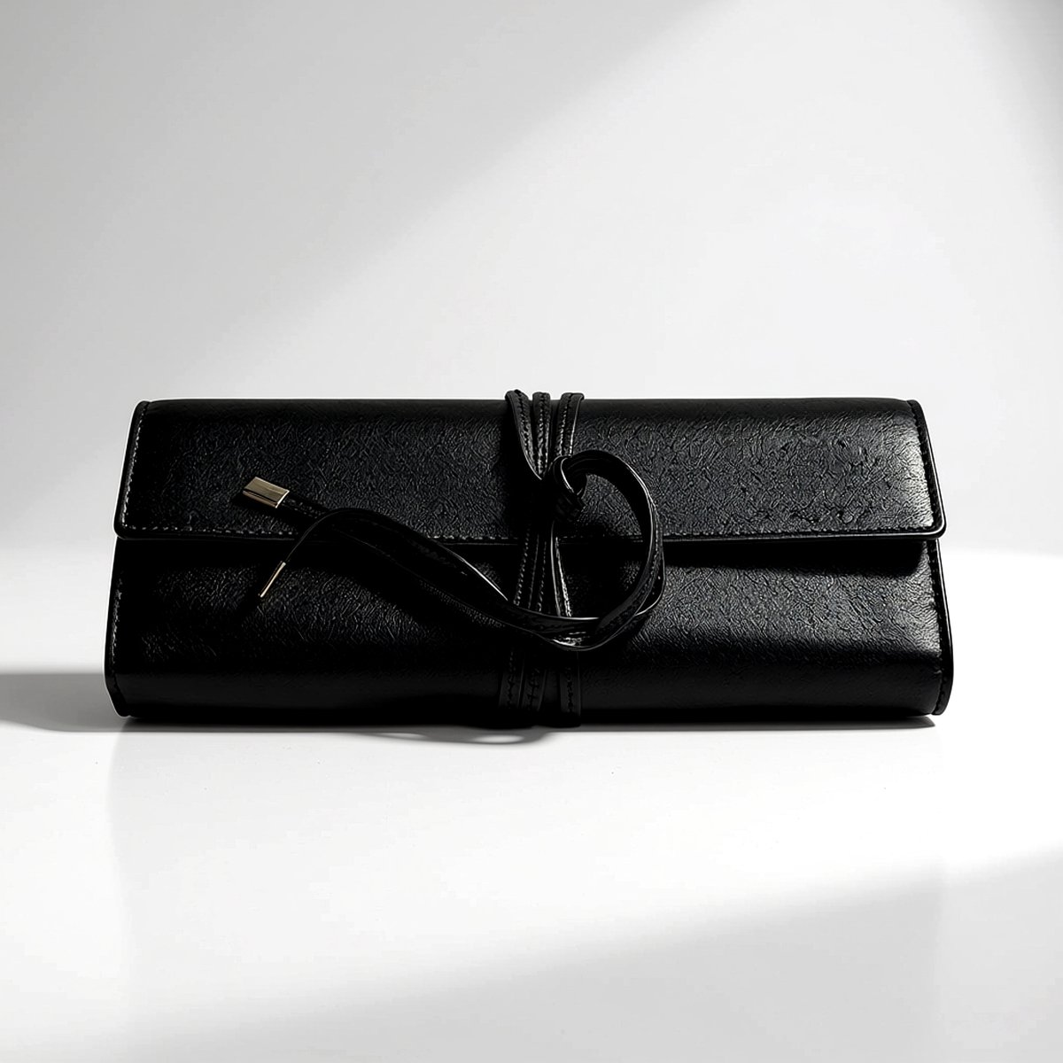 Cavill - Luxe Leren Sieradentasje - Compact 21x85 cm - Reis Sieraden Organizer - Zachte Vakjes Lussen - Praktisch Elegant