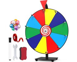 Draaibaar Prijswiel - Rad van Fortuin - Evenementen Promotie - Soepele Rotatie - 356 cm - Multicolor