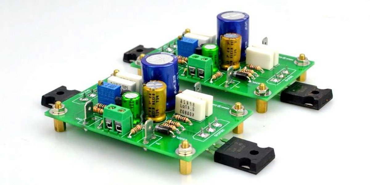 FET MOS Versterker - Een-kanaals Versterker - Kleine Versterkers Bouwen - OCL Structuur Uitgang - 50 x 75 mm - Groen