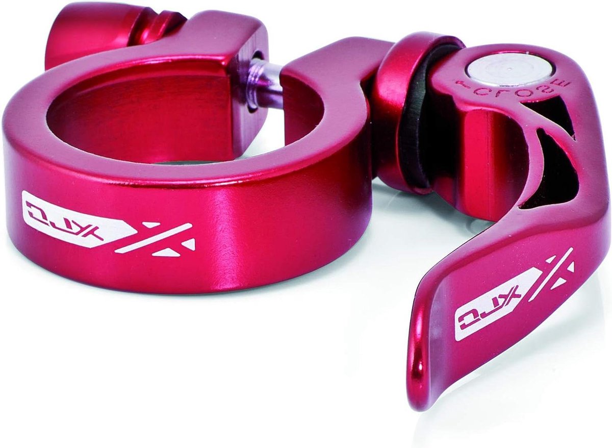 Zadelpen Klemring - Zadelklem Zadelpen - Fiets Zadel Verstellen - Met Snelspanner - 316 mm - Rood