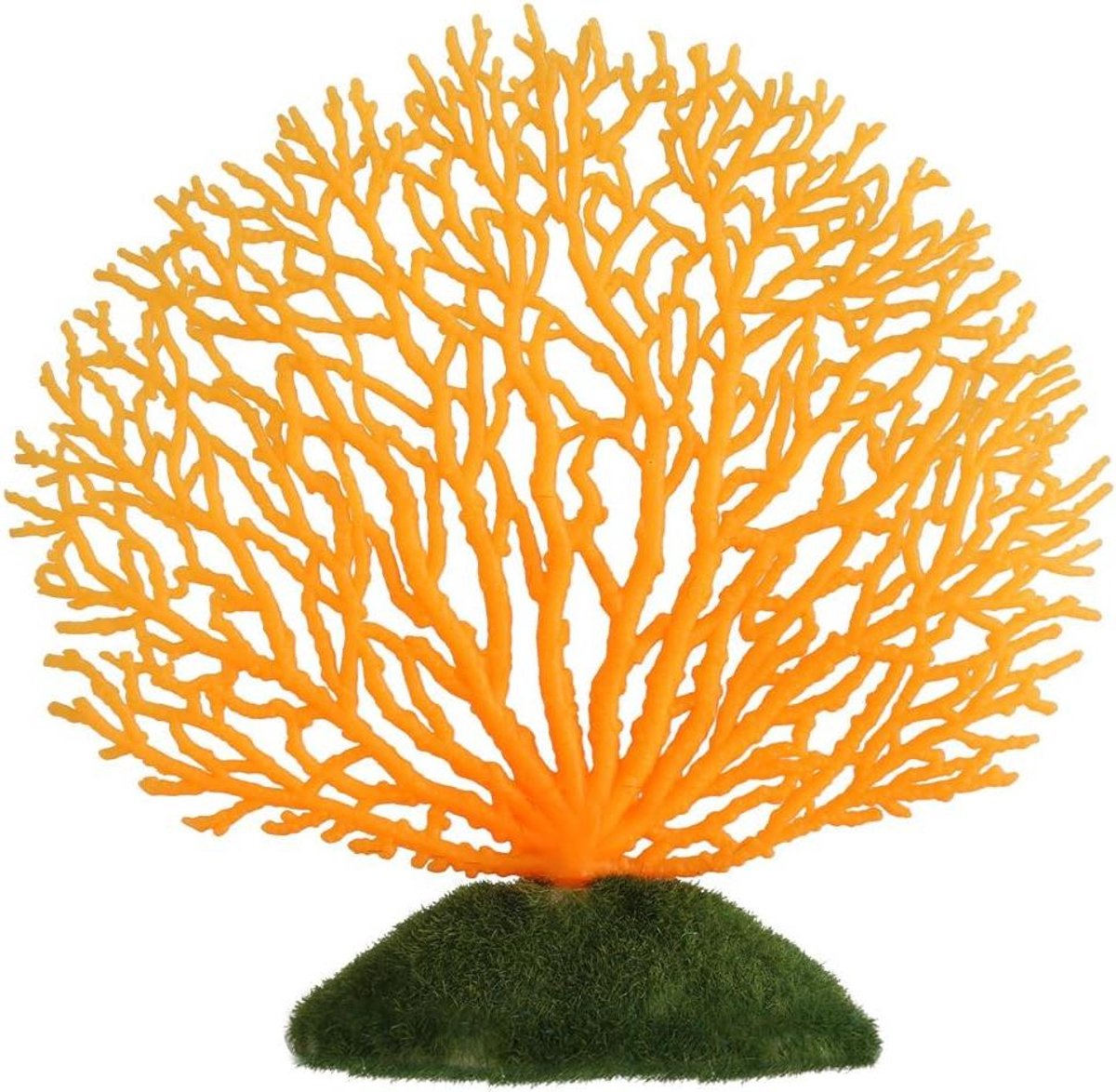 E-Ambar - Kunstmatige koraalplanten voor aquariumdecoratie - Levendige plastic koraalplanten - Onderwater ornamenteel landschapelement voor zoetwater- en zoutwateraquaria - Terrariumdecoratie (Oranje)
