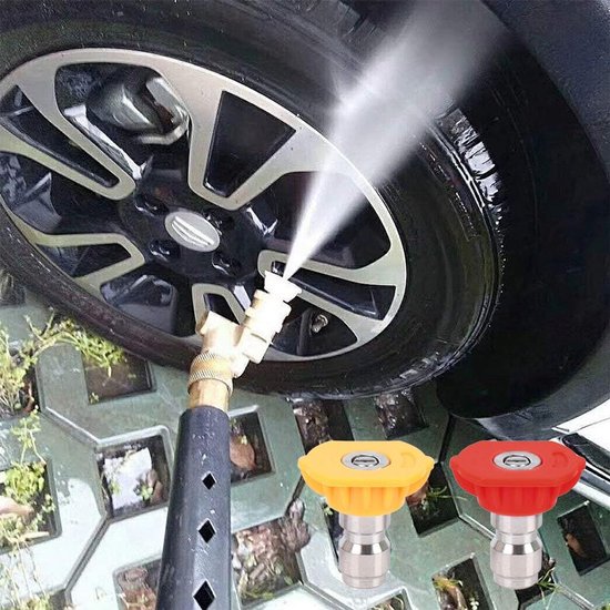 Water spuitmonden - 5 stuks, universeel voor hogedrukreiniger, 1.2mm, voor auto en tuin van Merkloos	 — afbeelding 4
