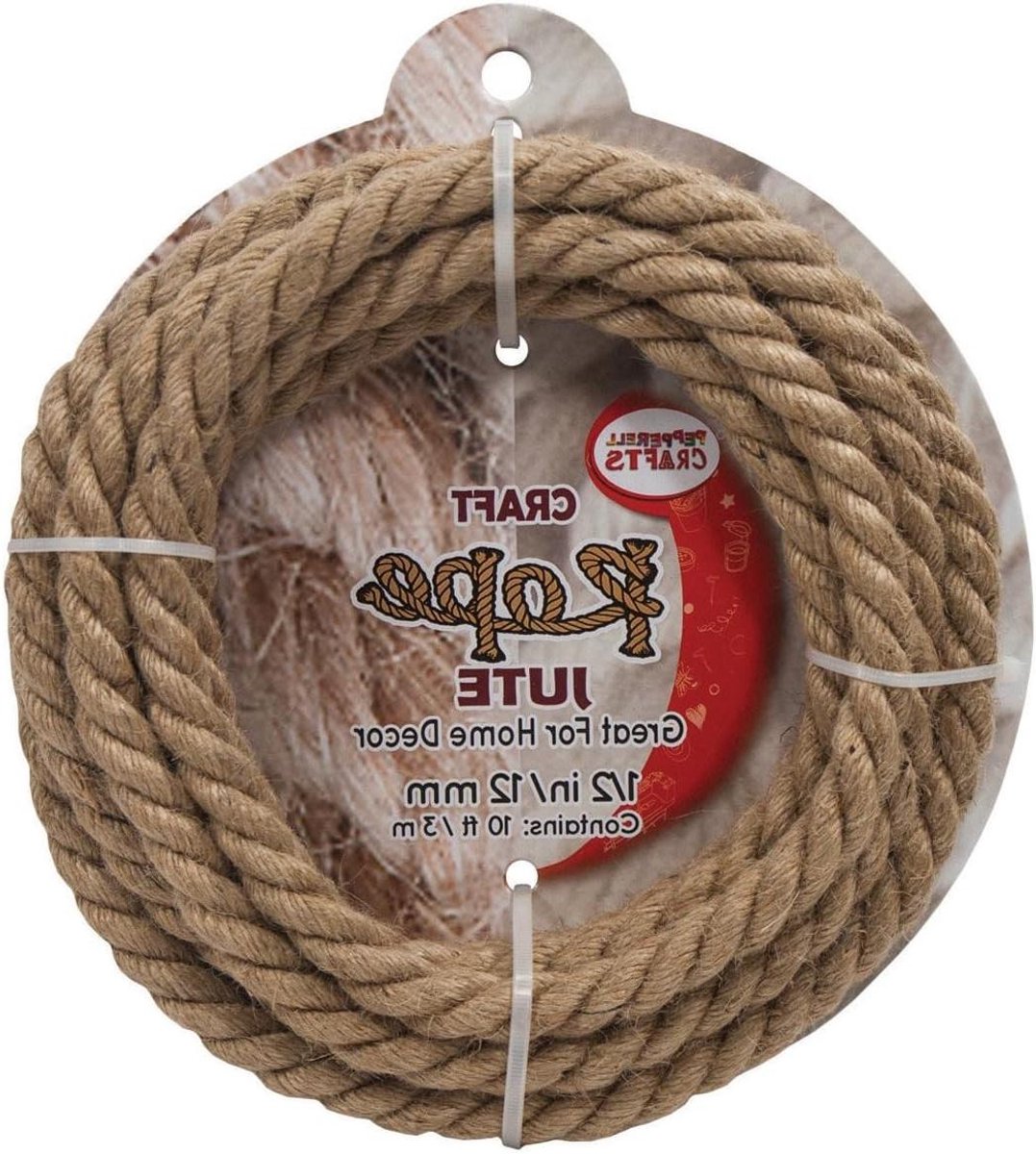 Jute Touw - Ambachtelijk Touw - Decoratie en Knutselen - 3-laags Twist - 13 cm x 3 meter - Natuurlijk
