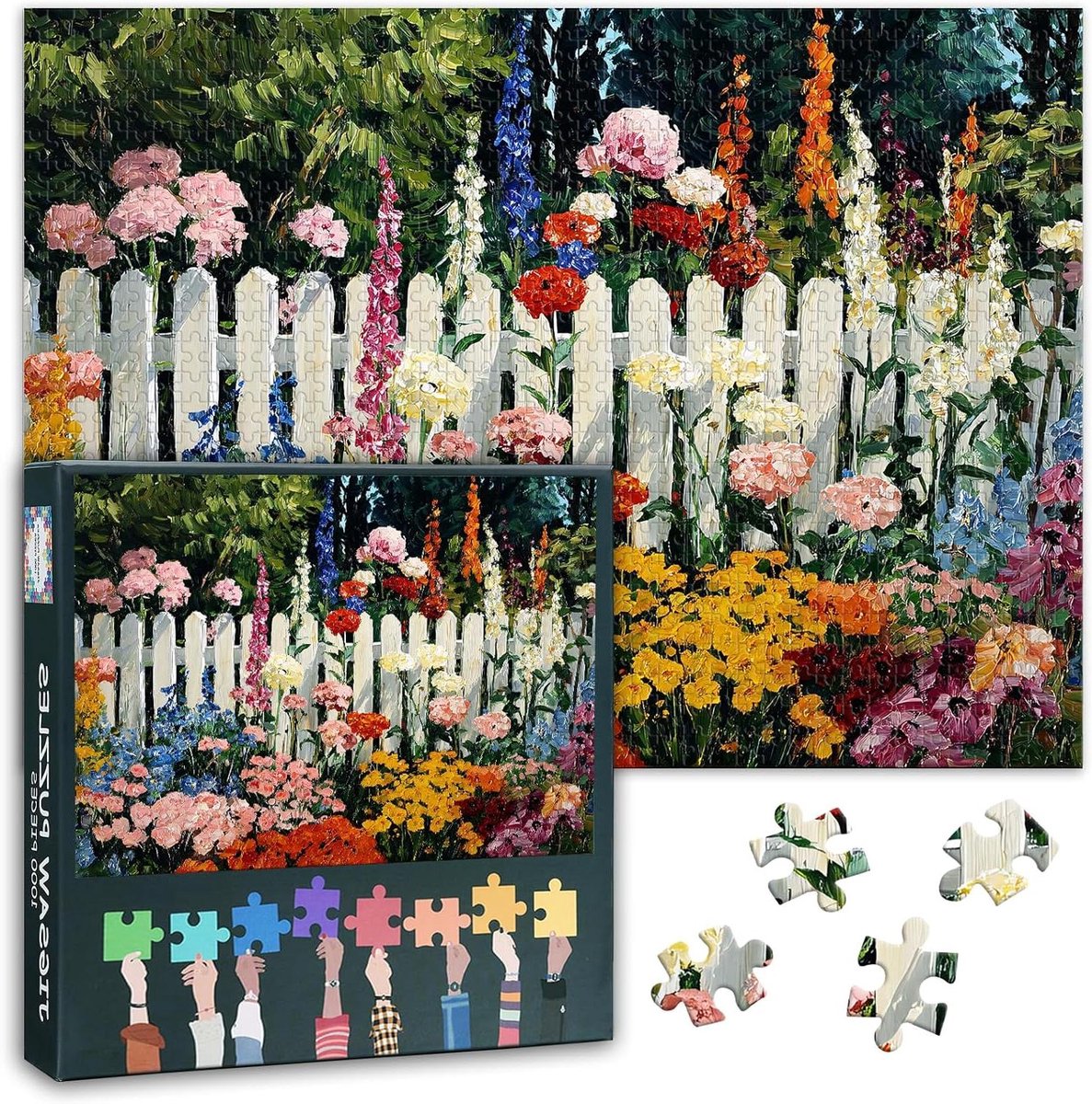 Puzzel 1000 stukjes - Volwassen Puzzel - Ontspannen Tijdverdrijf - Hoge Resolutie Print - 50 x 70 cm - Roze