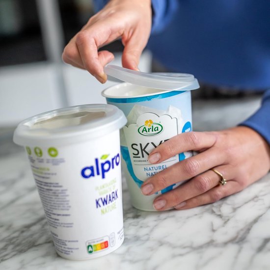 Herbruikbare Vershouddeksels - Afdekking Yoghurtbeker - Voedsel Langer Vers Houden - Lekvrije Sluiting - Set van 3 - Crystal Clear — afbeelding 2