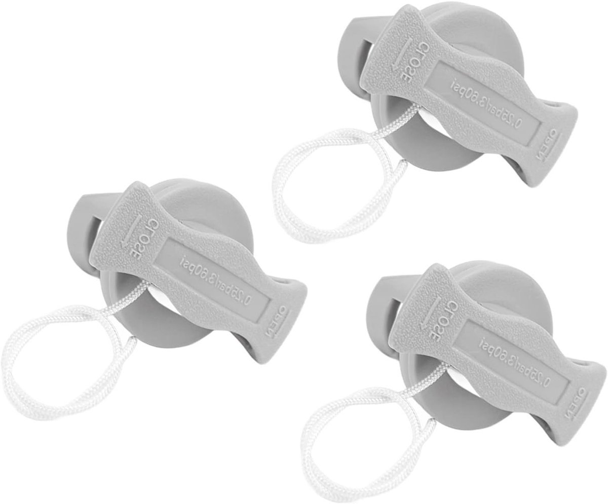 Verwisselbare Luchtpluggen voor Opblaasbare Boten - 3 Stuks, PVC, Lekvrije Ventielen voor Kayak en Rubberboot