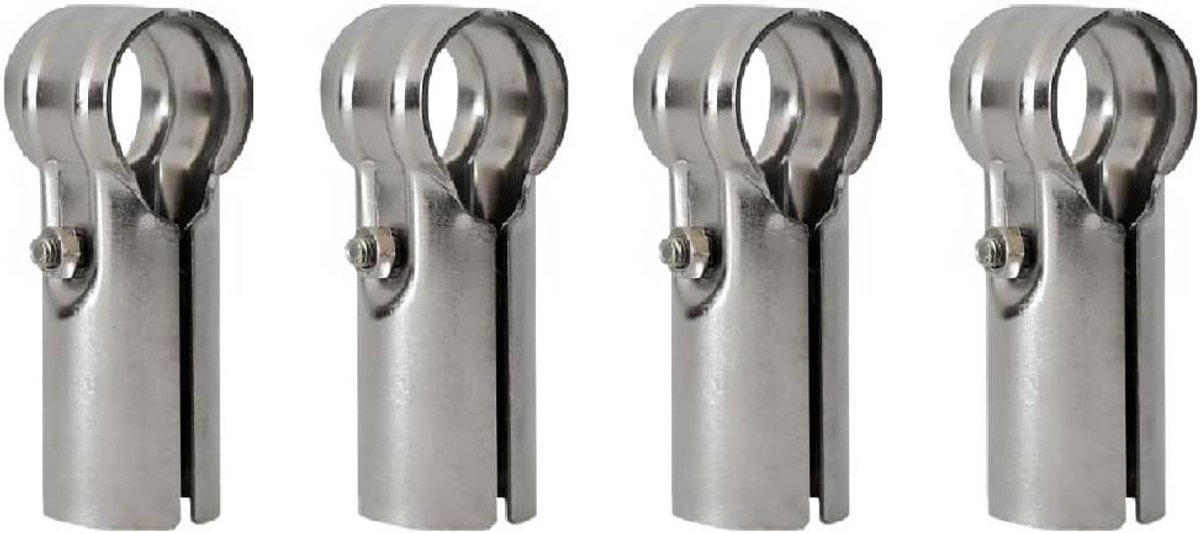 Eindrailklemmen - T-buisklemconnector - Hekken Verbindingen - Roestvrij Staal - 1-3/8 inch - Zilver