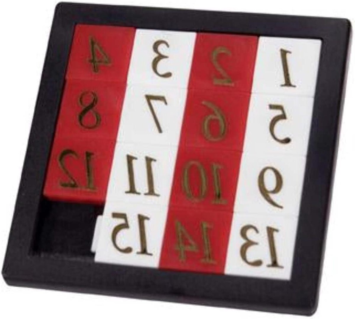 Vijftien Puzzel - Schuifpuzzel Cijfers - Mentale Uitdaging - Niet Zo Makkelijk - 2.5 Vierkant - Multicolor