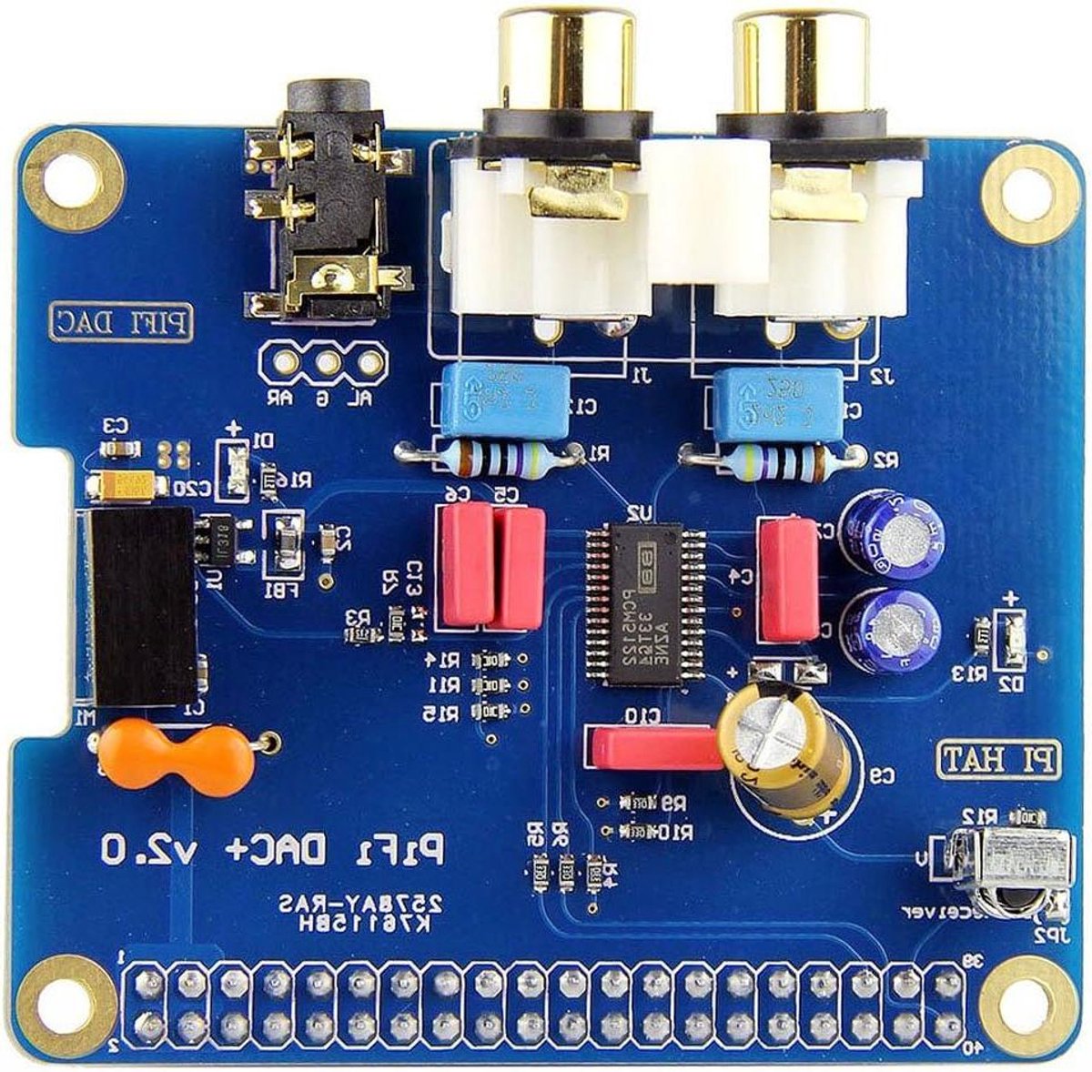 Hifi DAC PCM5122 - Geluidskaart Module - Audio Afspelen - I2S Interface - 16-32 bits - Groen