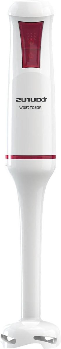 Staafmixer - Handmixer Keukenmixer - Snel Ingrediënten Mixen - Turbo Rotatie Systeem - 750 Watt - Wit Rood