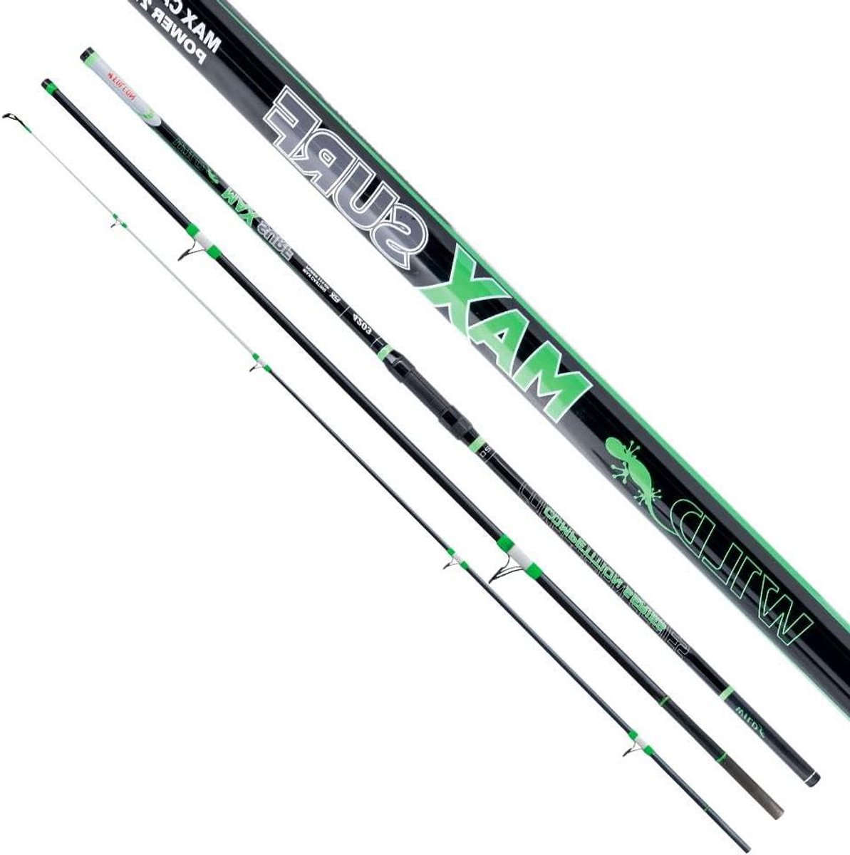 Surfhengel - Strandhengel Vissen - Strandvissen - XR Carbon Constructie - 450 meter - Zwart/Groen
