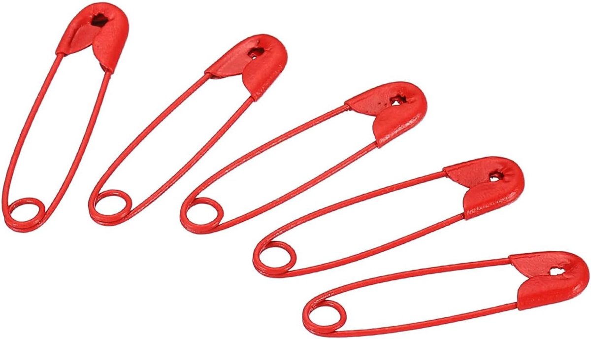 Veiligheidsspelden - Naaipennen Pinnen - Ambachten Maken - Stevig Duurzaam Metaal - 100 Stuks - Rood