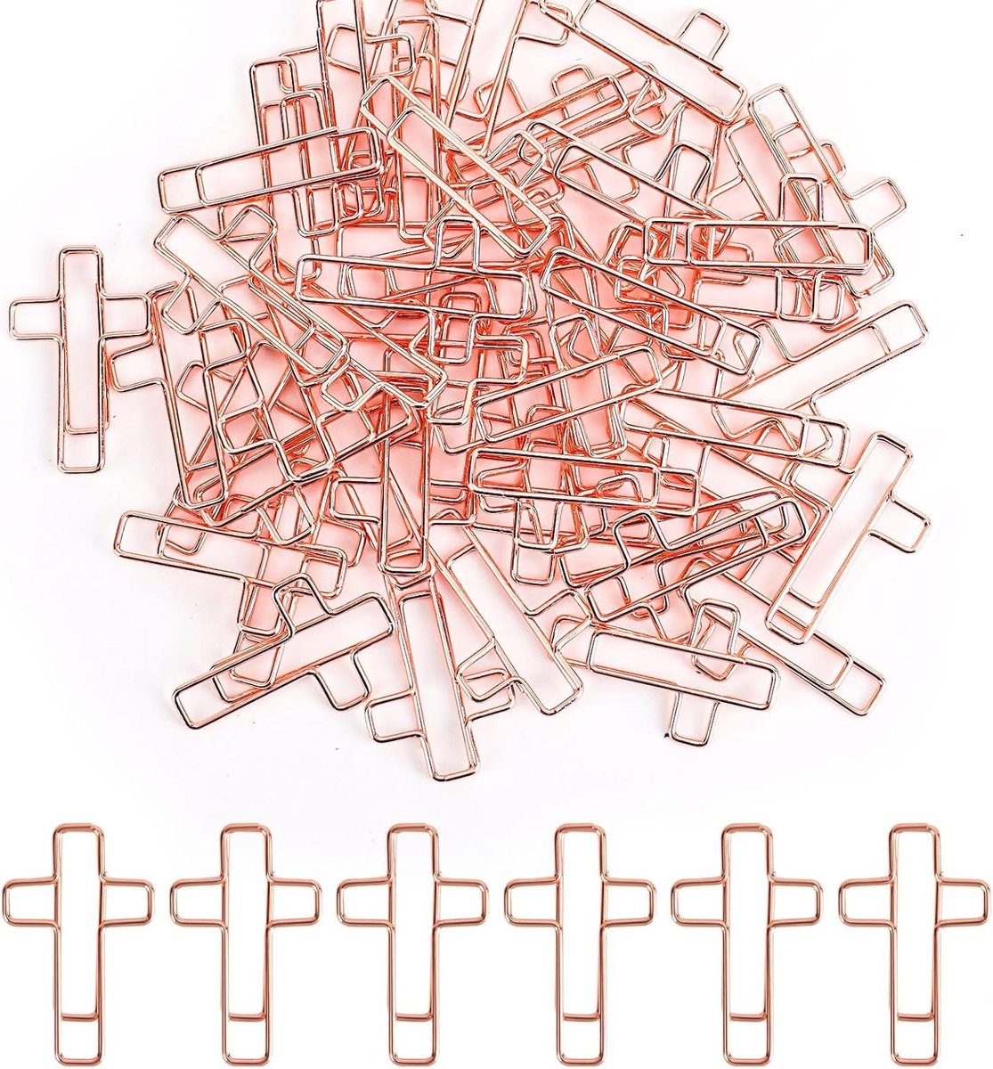 Kruisvormige Paperclips - 100 Stuks voor Bijbelstudie, Pagina Markers en Christelijke Accessoires voor Vrouwen en Mannen, Perfect Cadeau voor Gelovigen